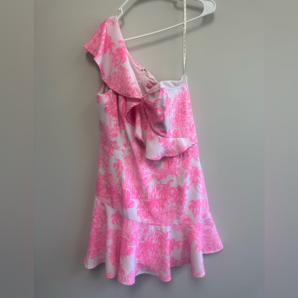 Lilly Pulitzer Arlana one shoulder resort white anniversary dress romper sz12